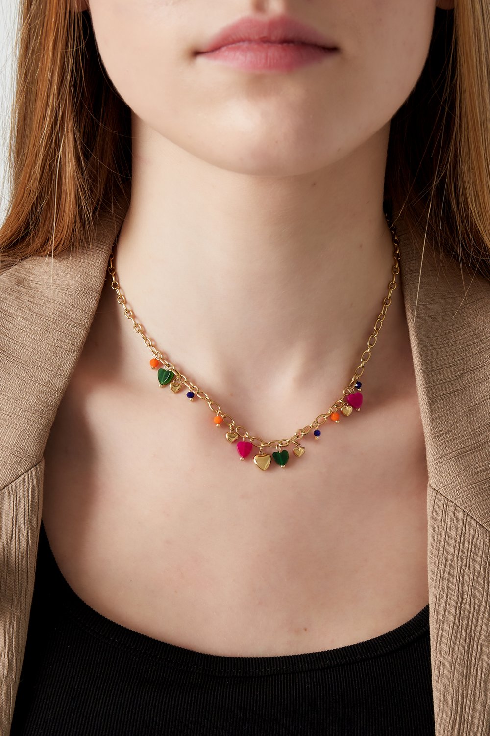 necklace vibrant hearts Picture2