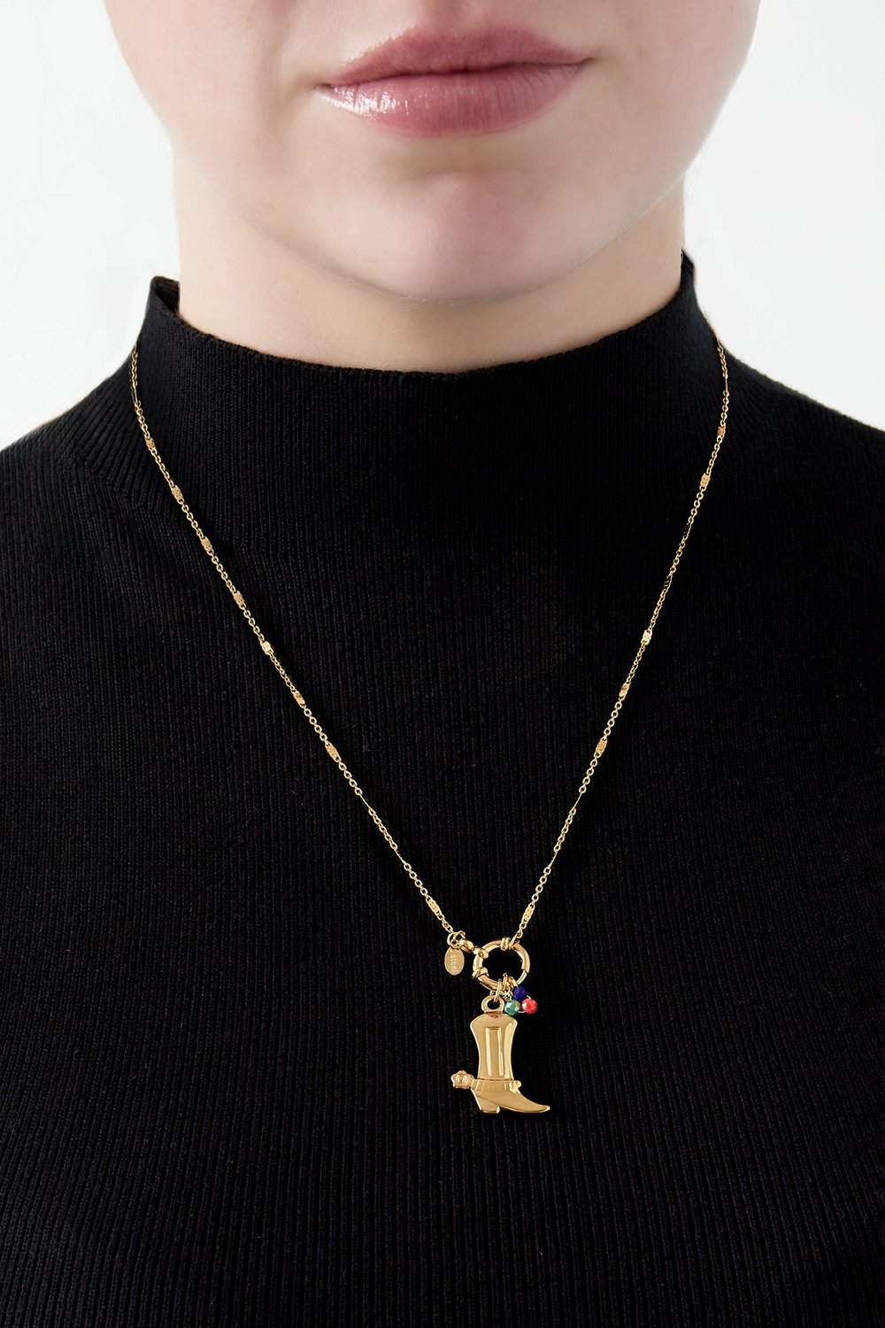 charm necklace cowboy boots Picture3