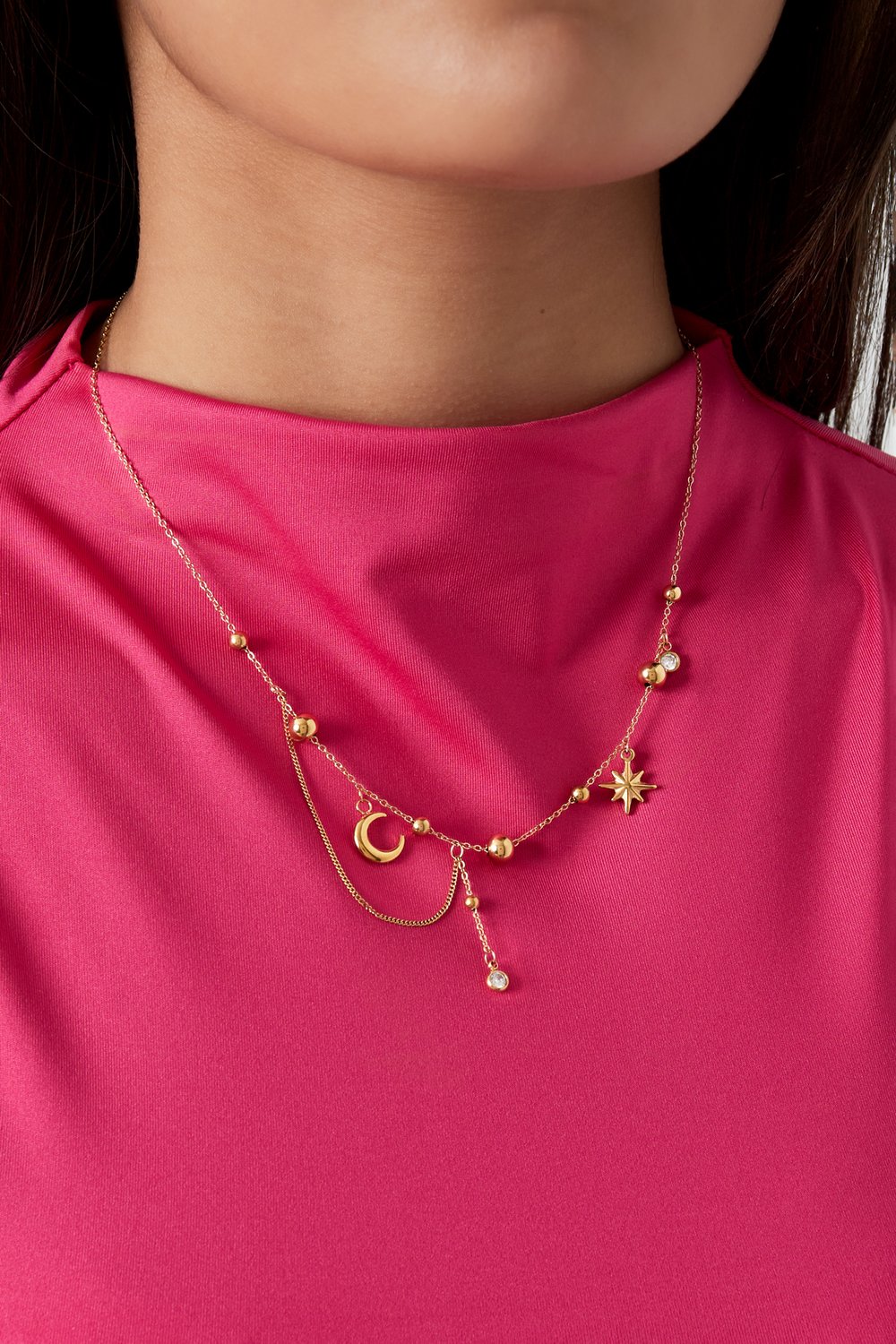 necklace trendy moon Picture2