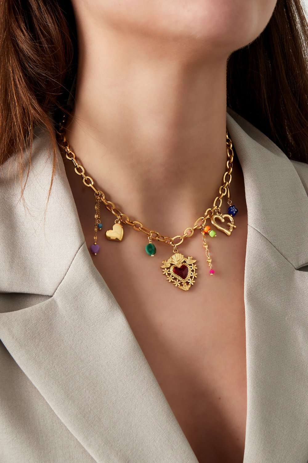 charm necklace milagros heart Picture2