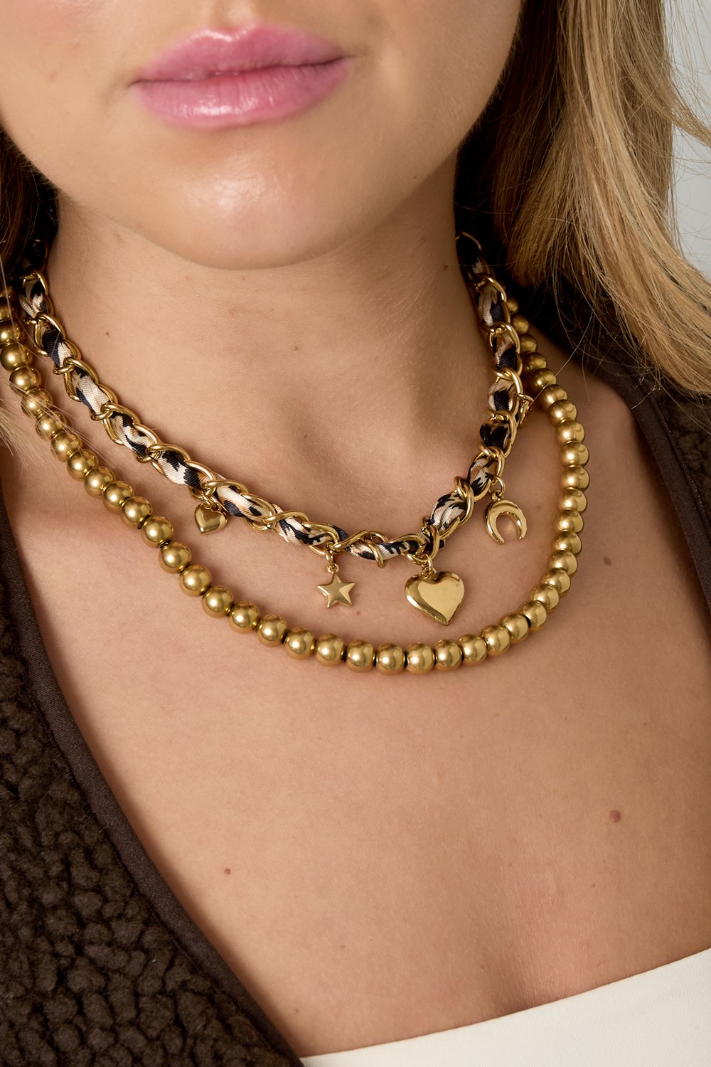 Edelstahl Anhänger Halsketten Stern Casual Täglich Einfache Serie Damenschmuck Bild3