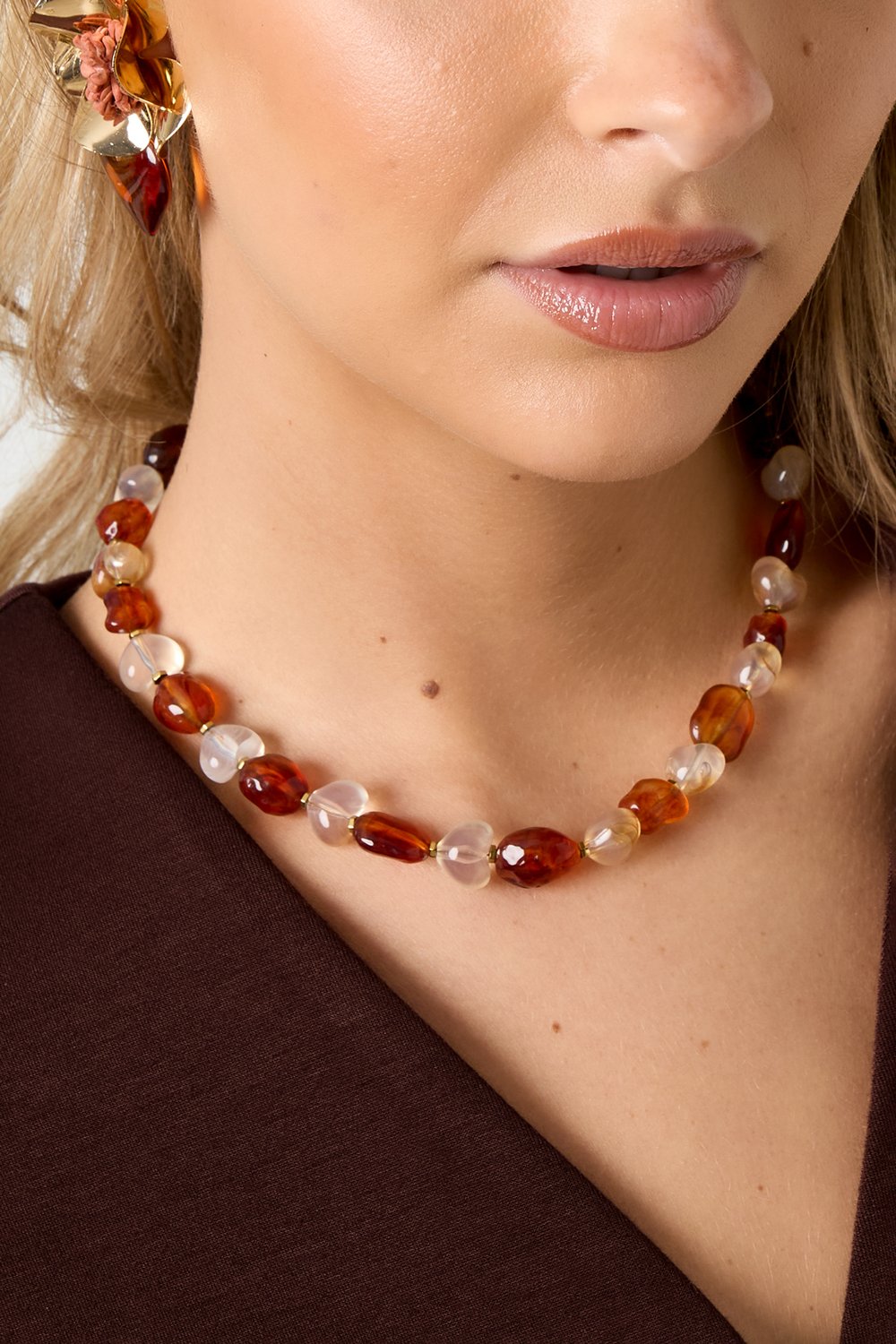 Acryl Perlen Halsketten Perlen Casual Täglich Einfache Serie frauen schmuck Bild3
