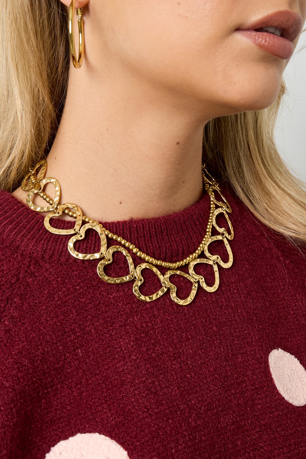 Edelstahl Kette Halsketten Herz Casual Täglich Einfache Serie frauen schmuck Bild2