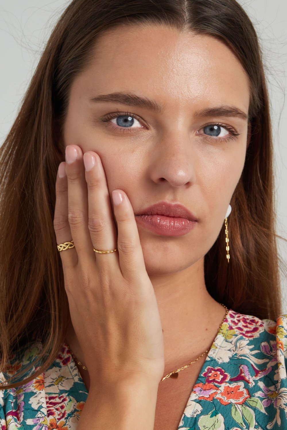 Ring connected ovals - Silver Color color h5Picture2