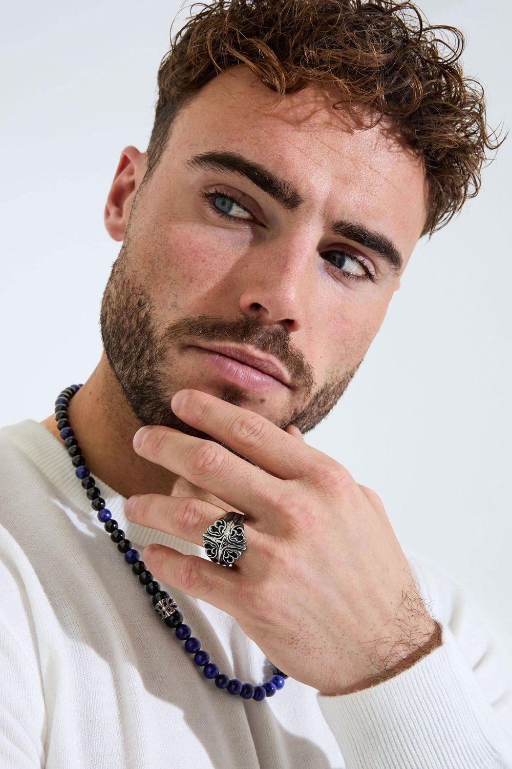 ornamento per anello da uomo sottile h5Immagine2