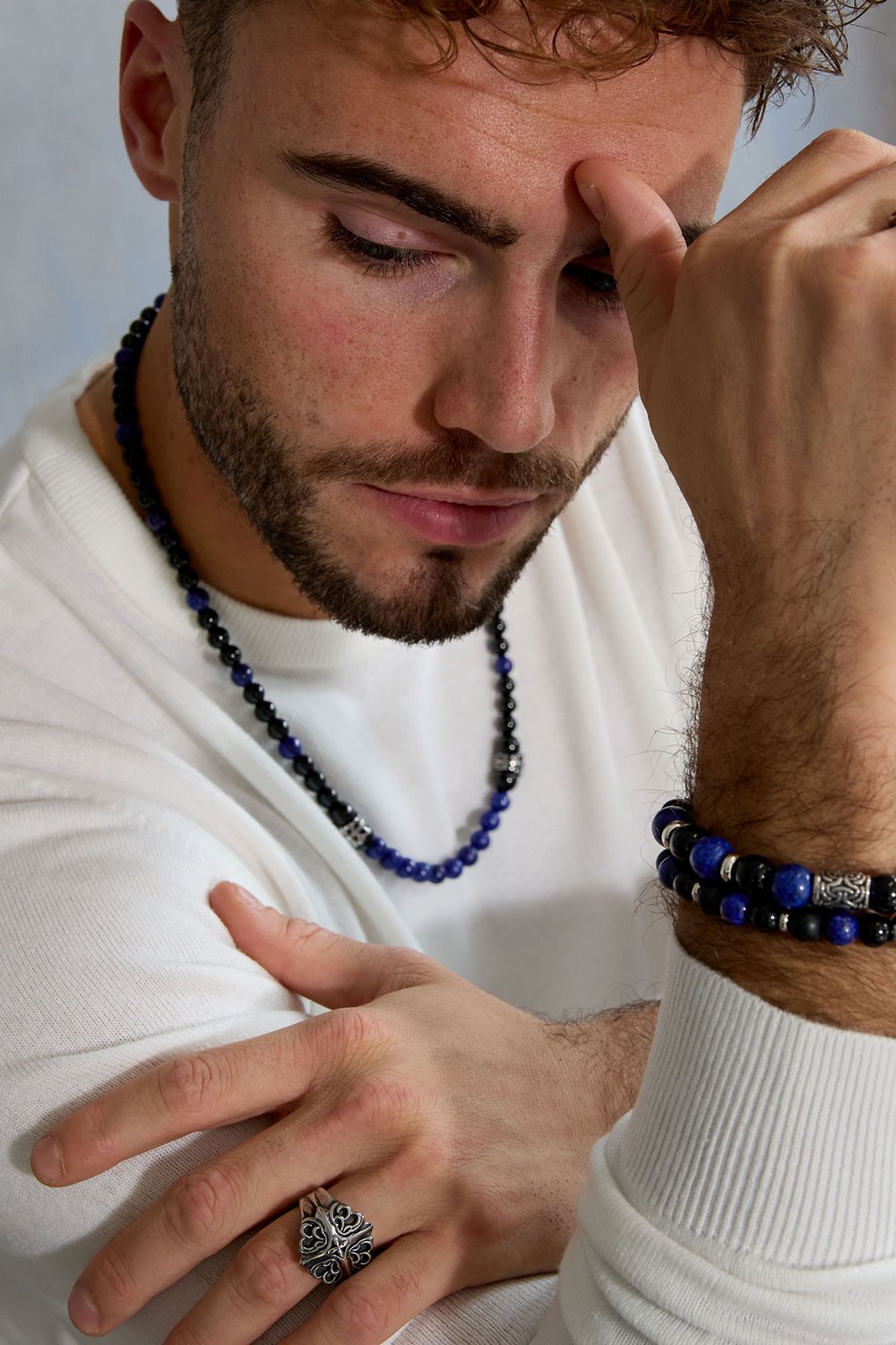 ornamento per anello da uomo sottile h5Immagine3