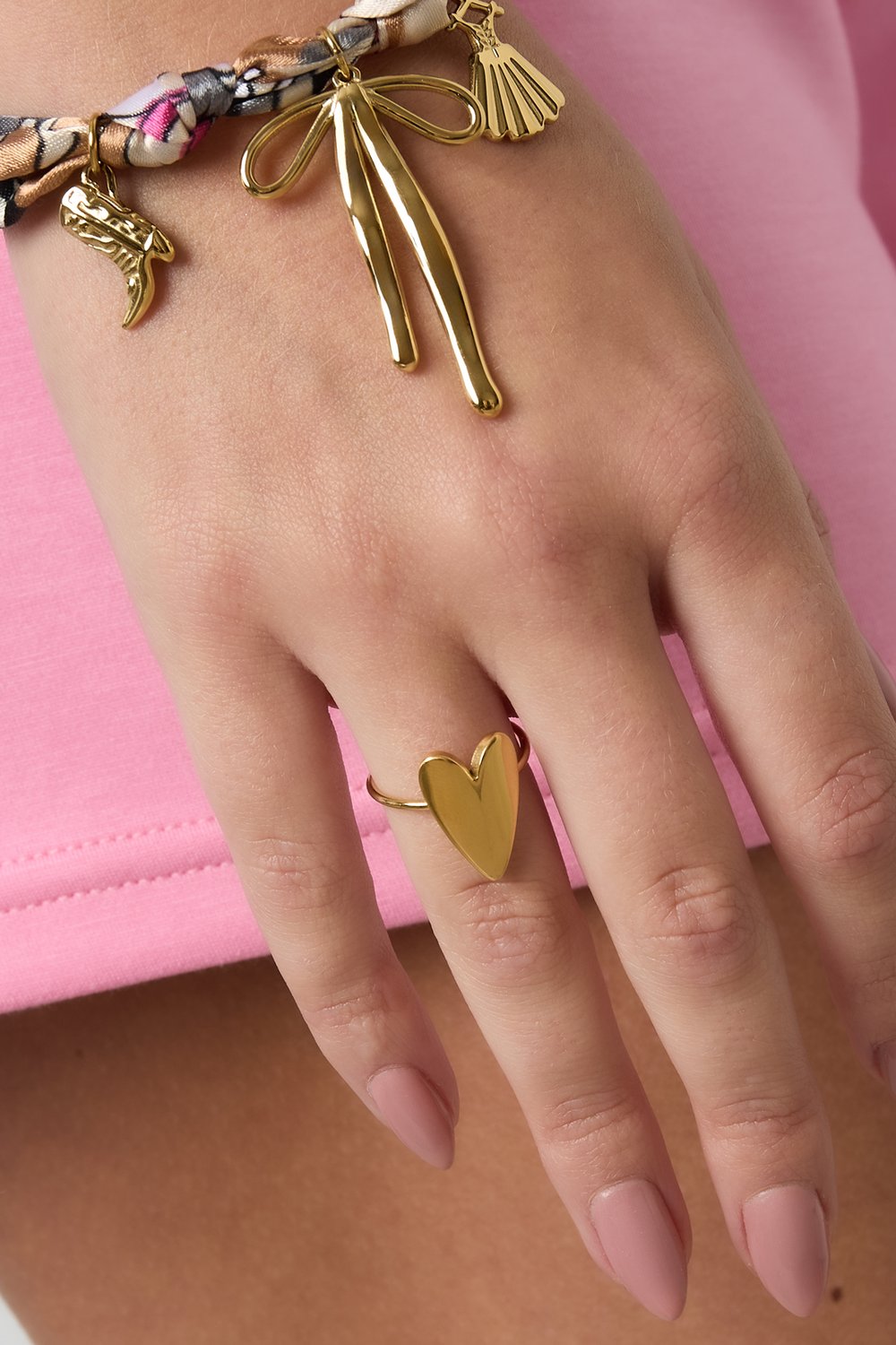 Stainless Steel Minimalist Rings Heart Casual Daily Simple Series Women's jewelry h5Picture2