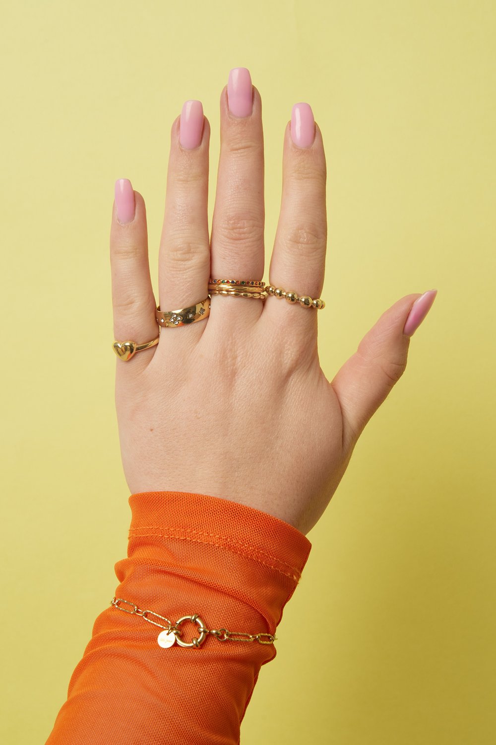 Bague imposante ornée de perles h5Image2