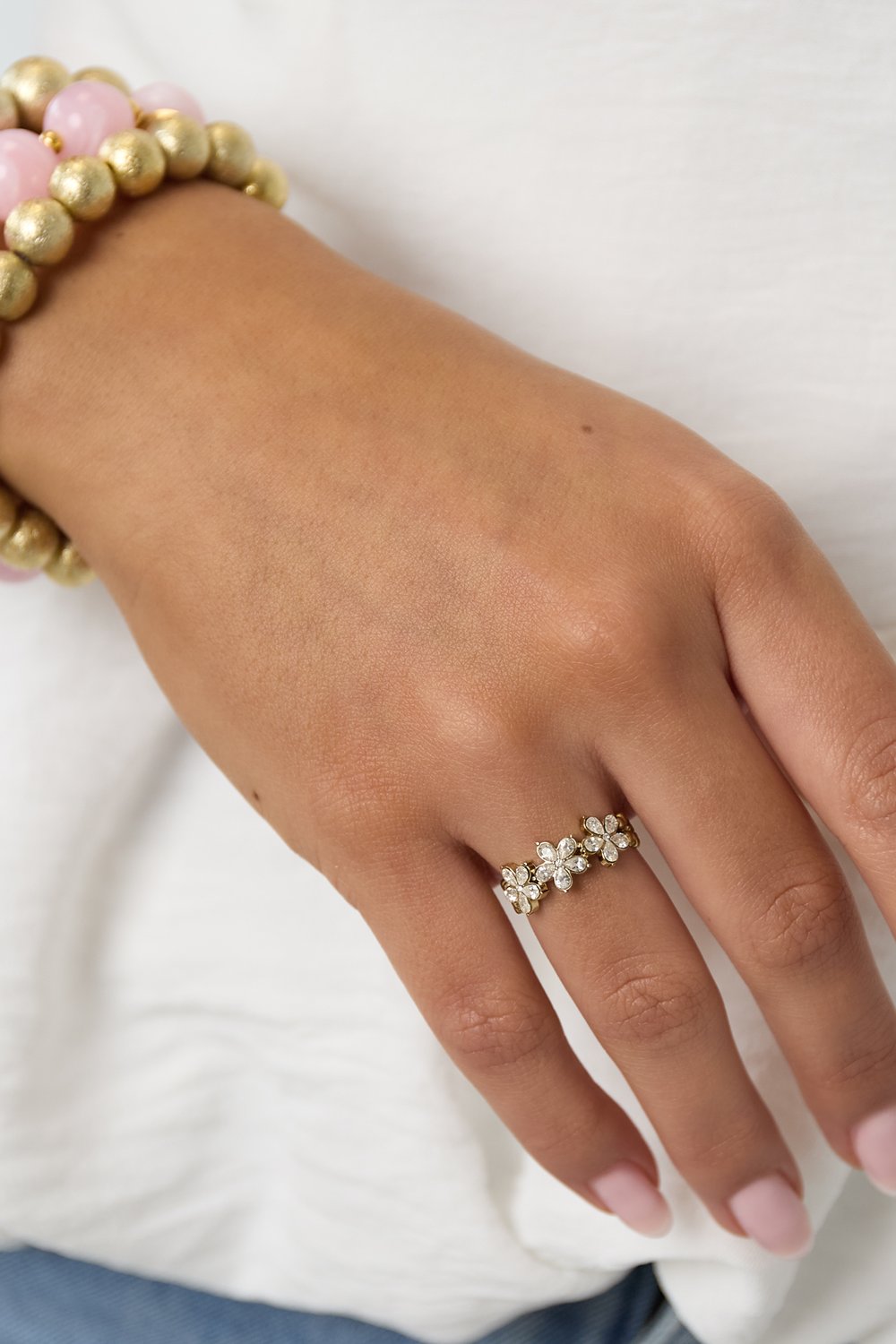 Ring mit Blumen und Steinen h5Bild2