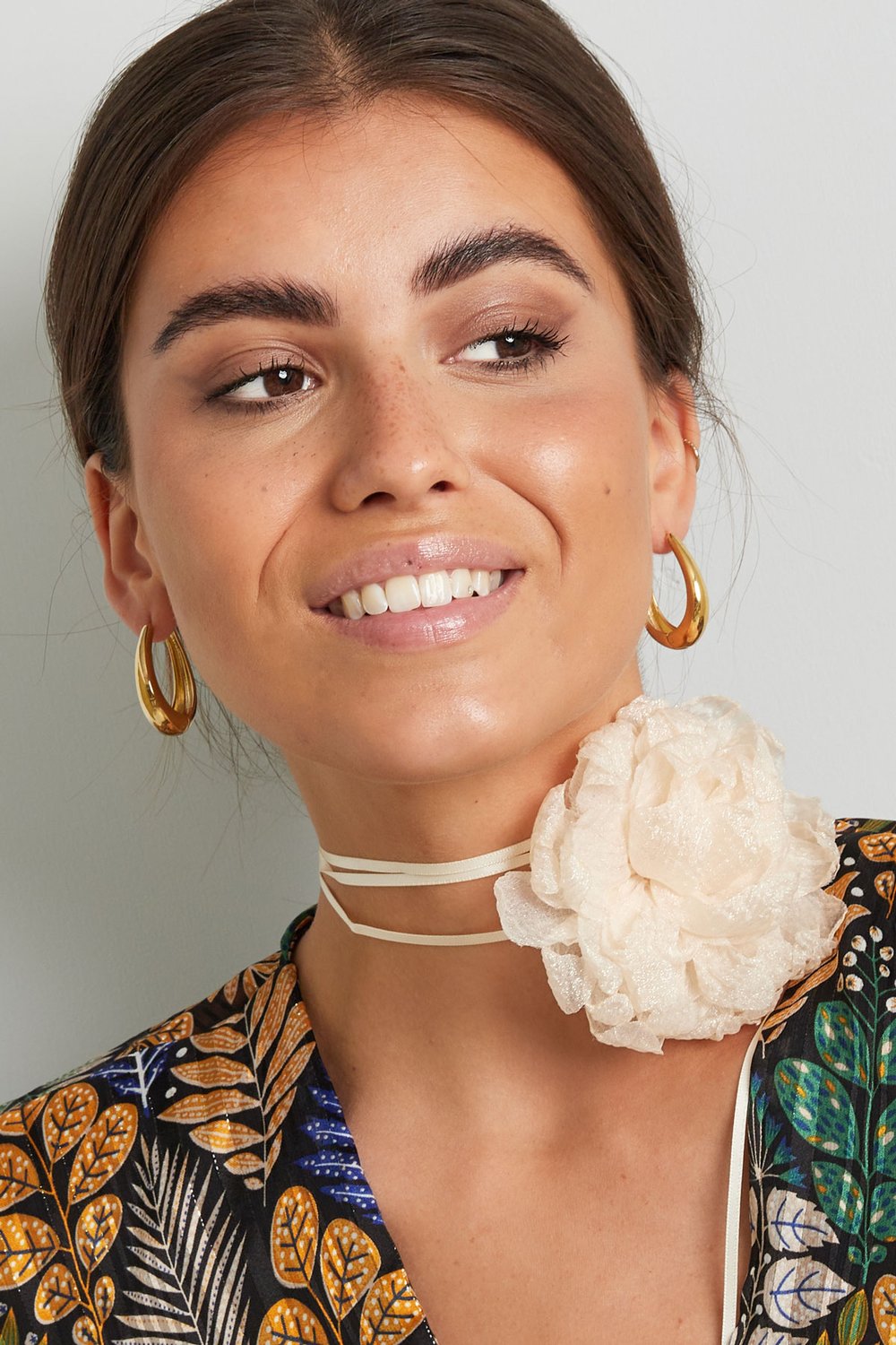 Earrings classy oval - Gold Color Stainless Steel Picture4