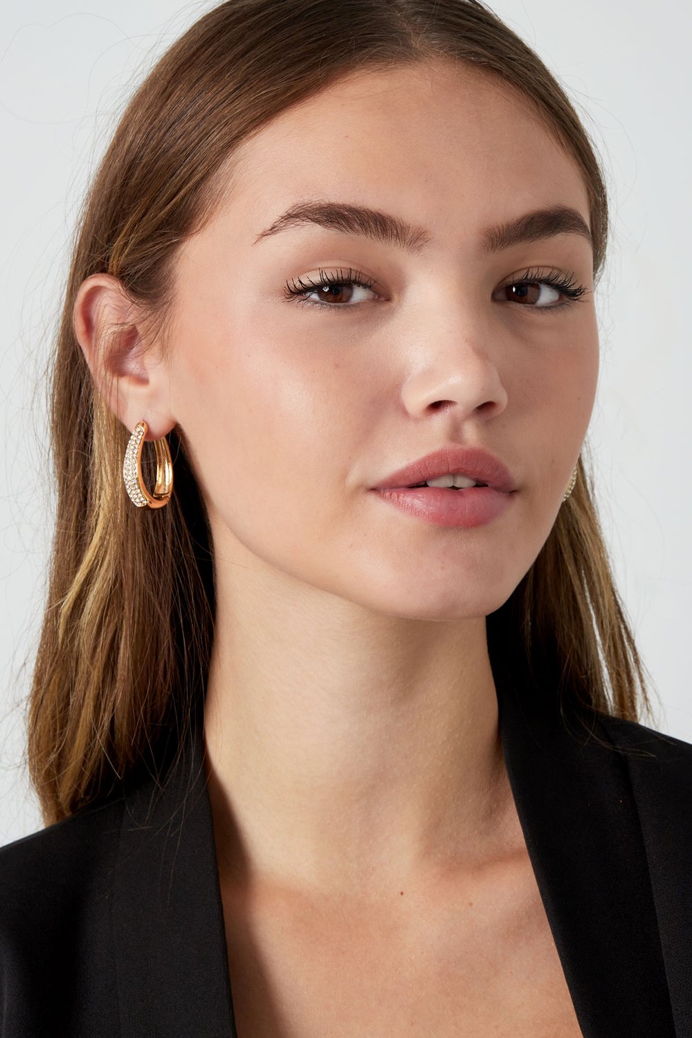 Earrings oval glam - Gold Color Stainless Steel Picture4