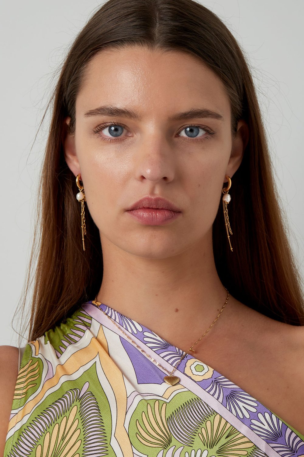 Ohrringe, Halskette, Party – Silber Bild2