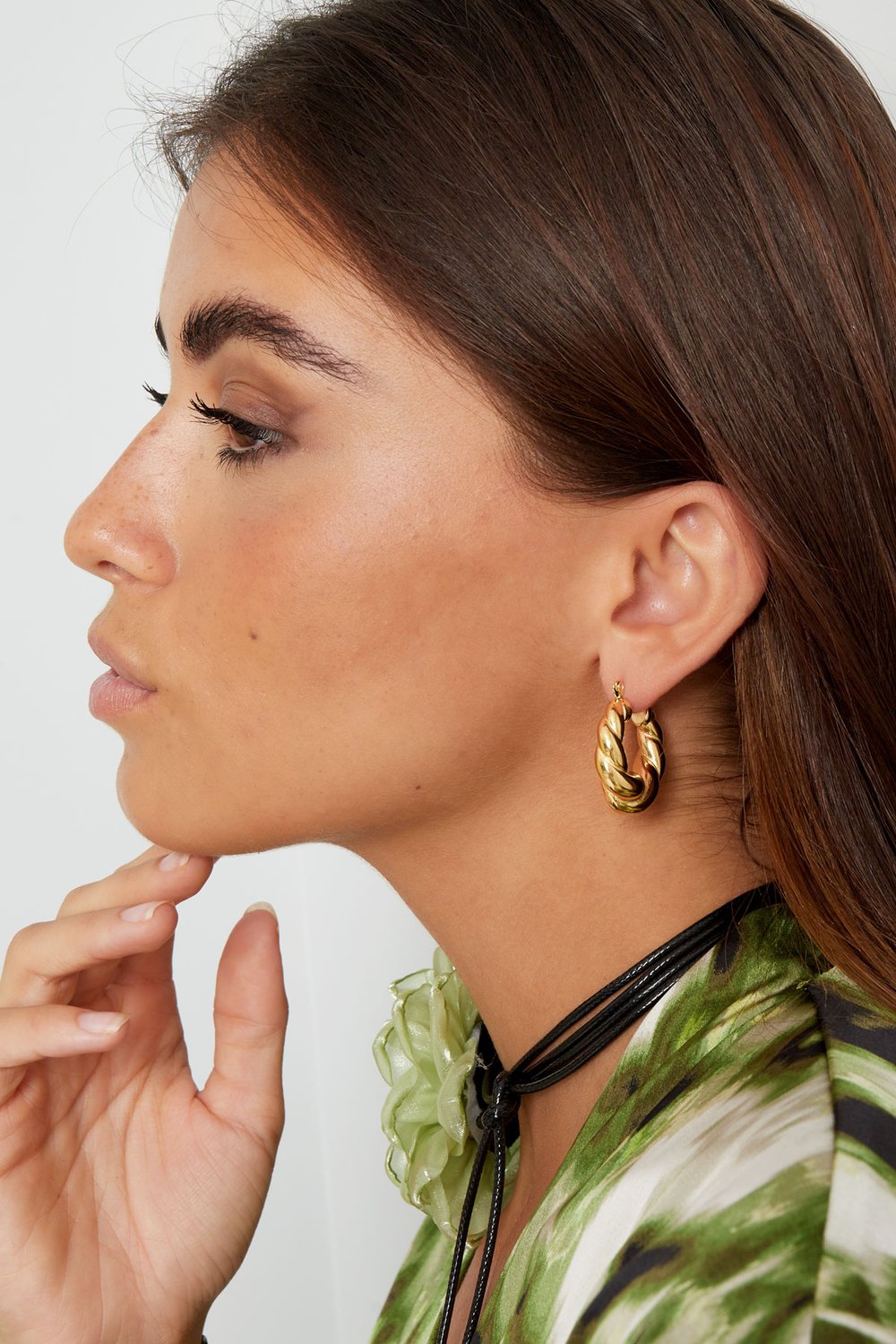 Earrings twisted - Silver Color color Picture3