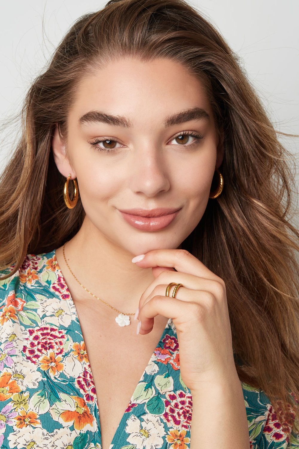 Earrings bubble print small Gold Color Stainless Steel Picture4