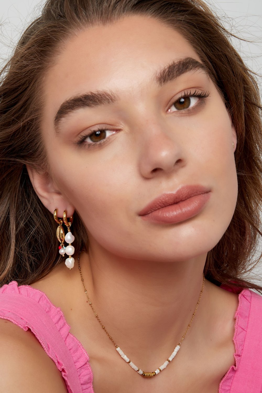 Earrings pearl party - Gold Color Stainless Steel h5Picture4