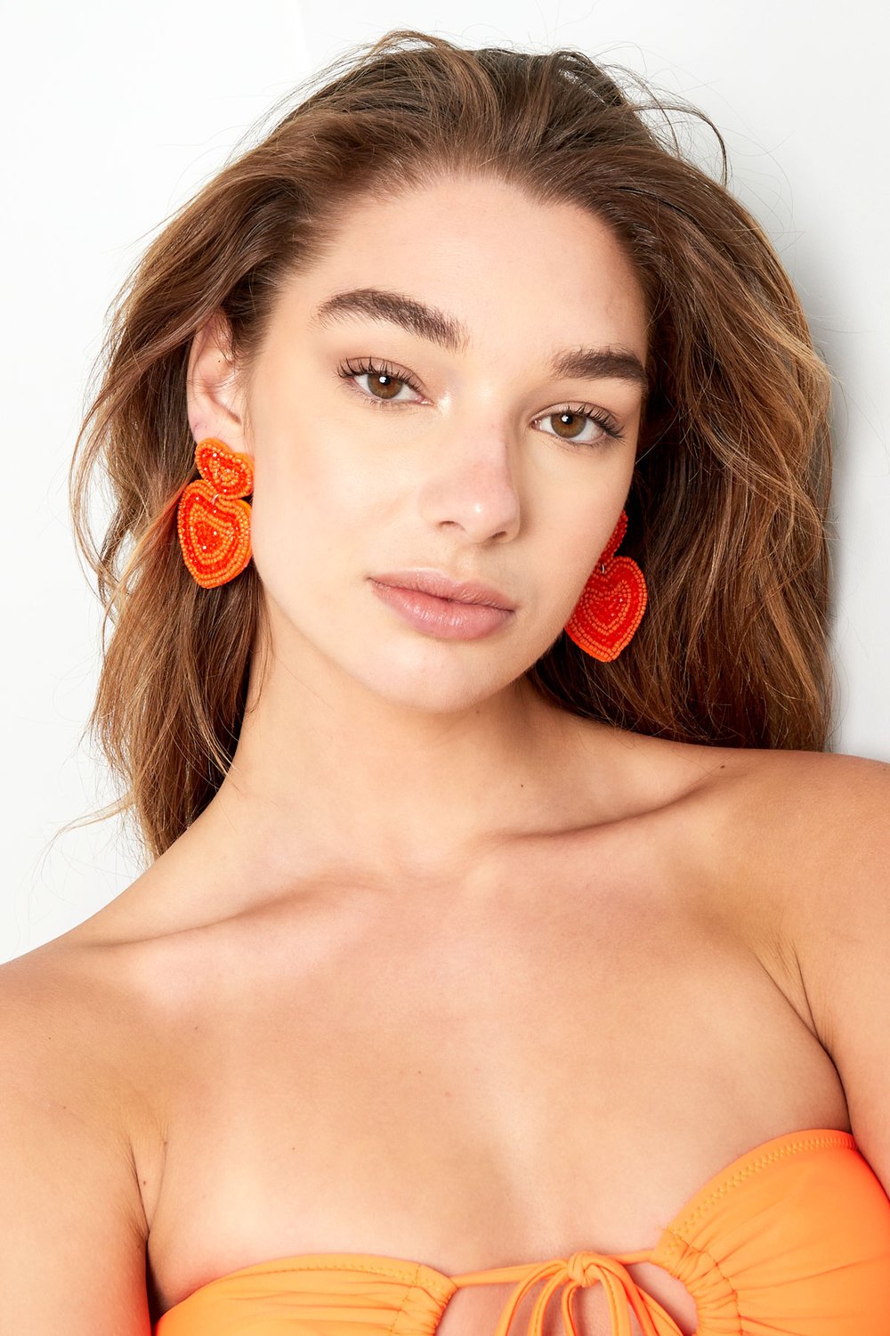 Ohrringe große Herzen Grün Glas h5Bild2