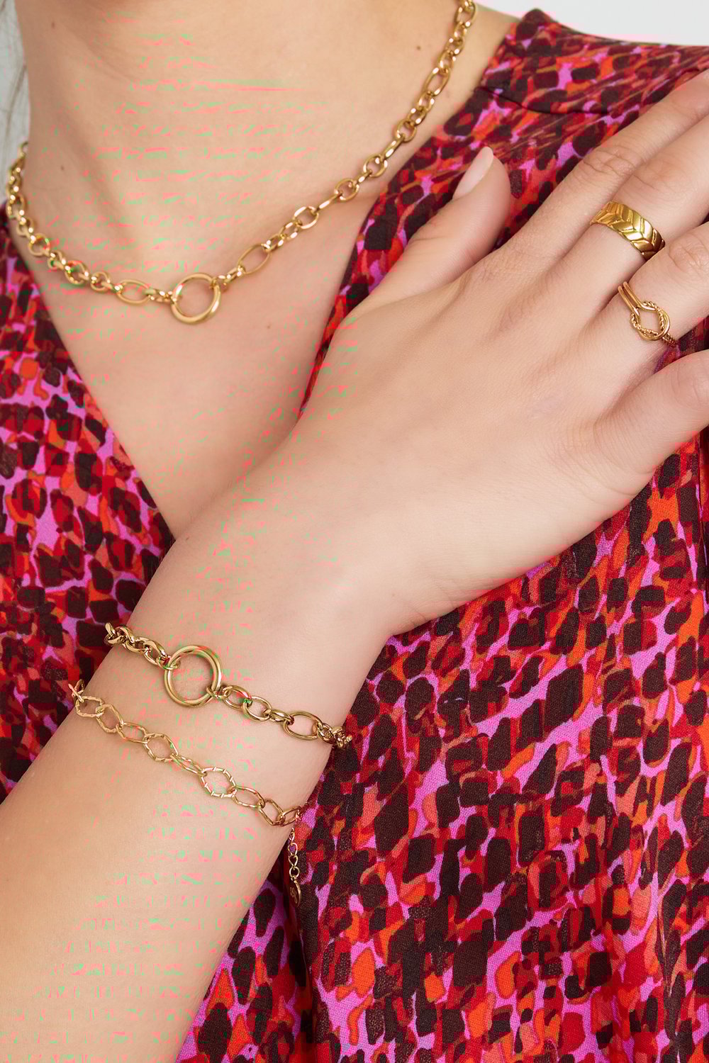 Bracelet round links - silver color Stainless Steel h5Picture2