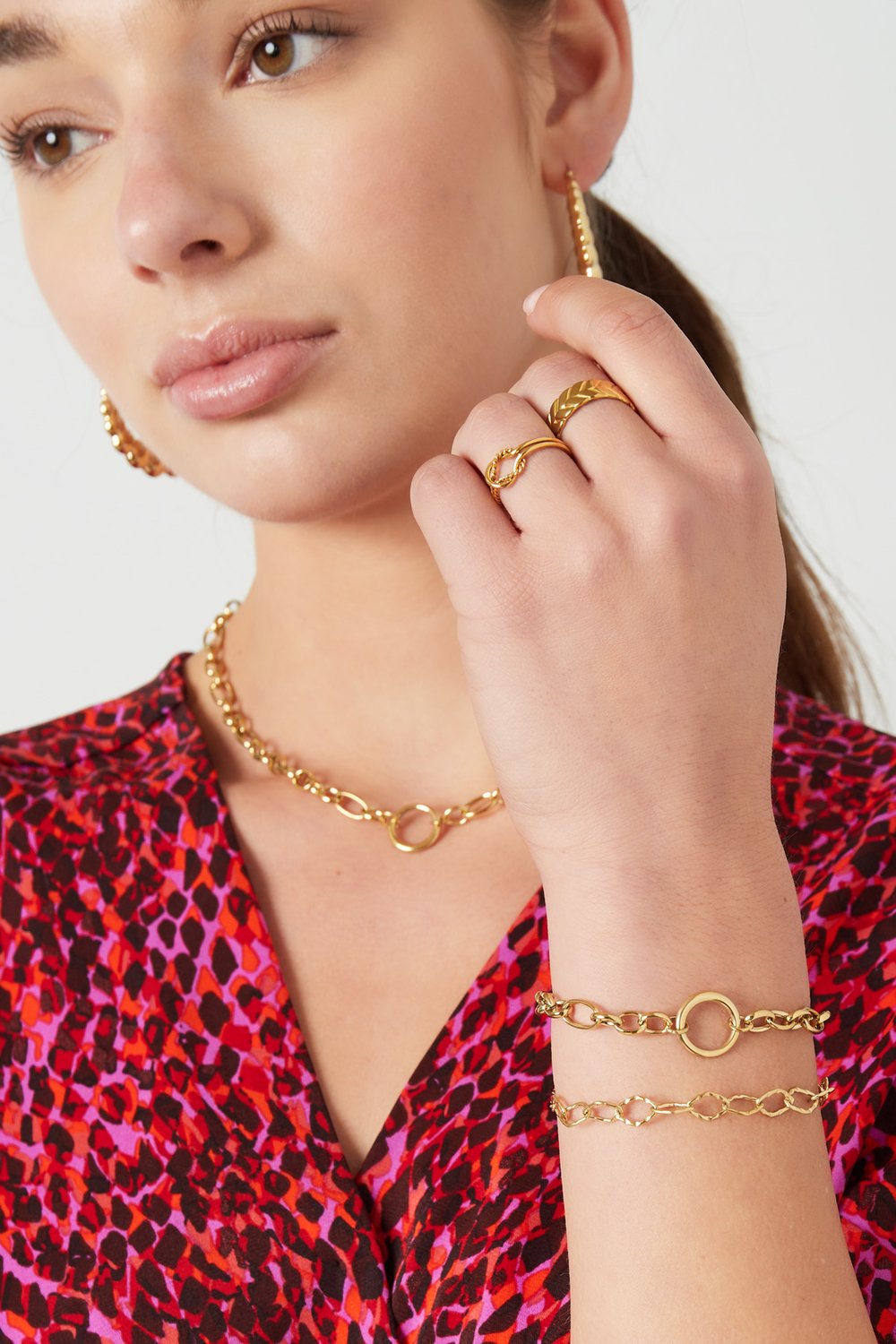 Link bracelet round - Gold Color Stainless Steel h5Picture4