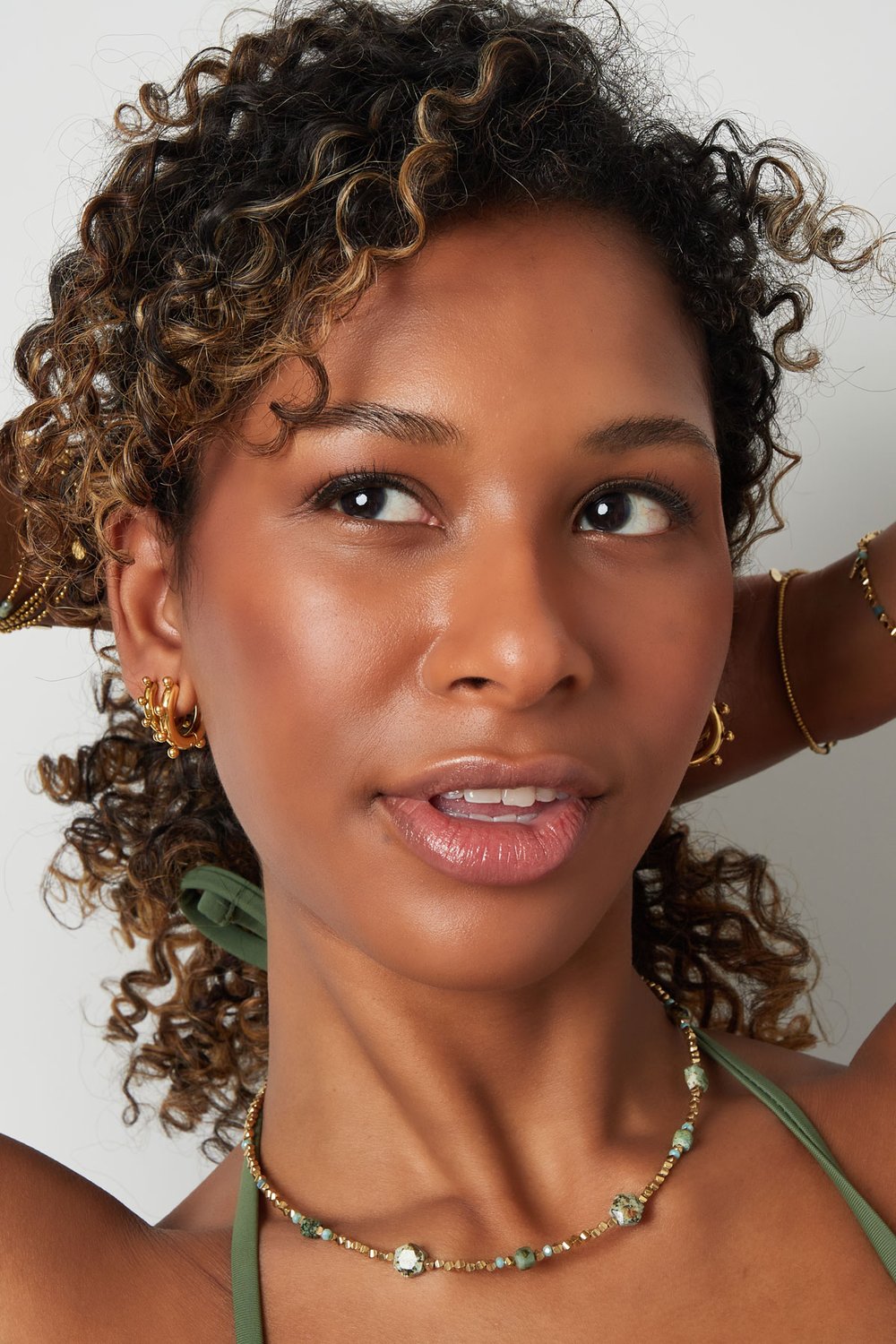 Earrings round balls small - silver color Stainless Steel h5Picture2