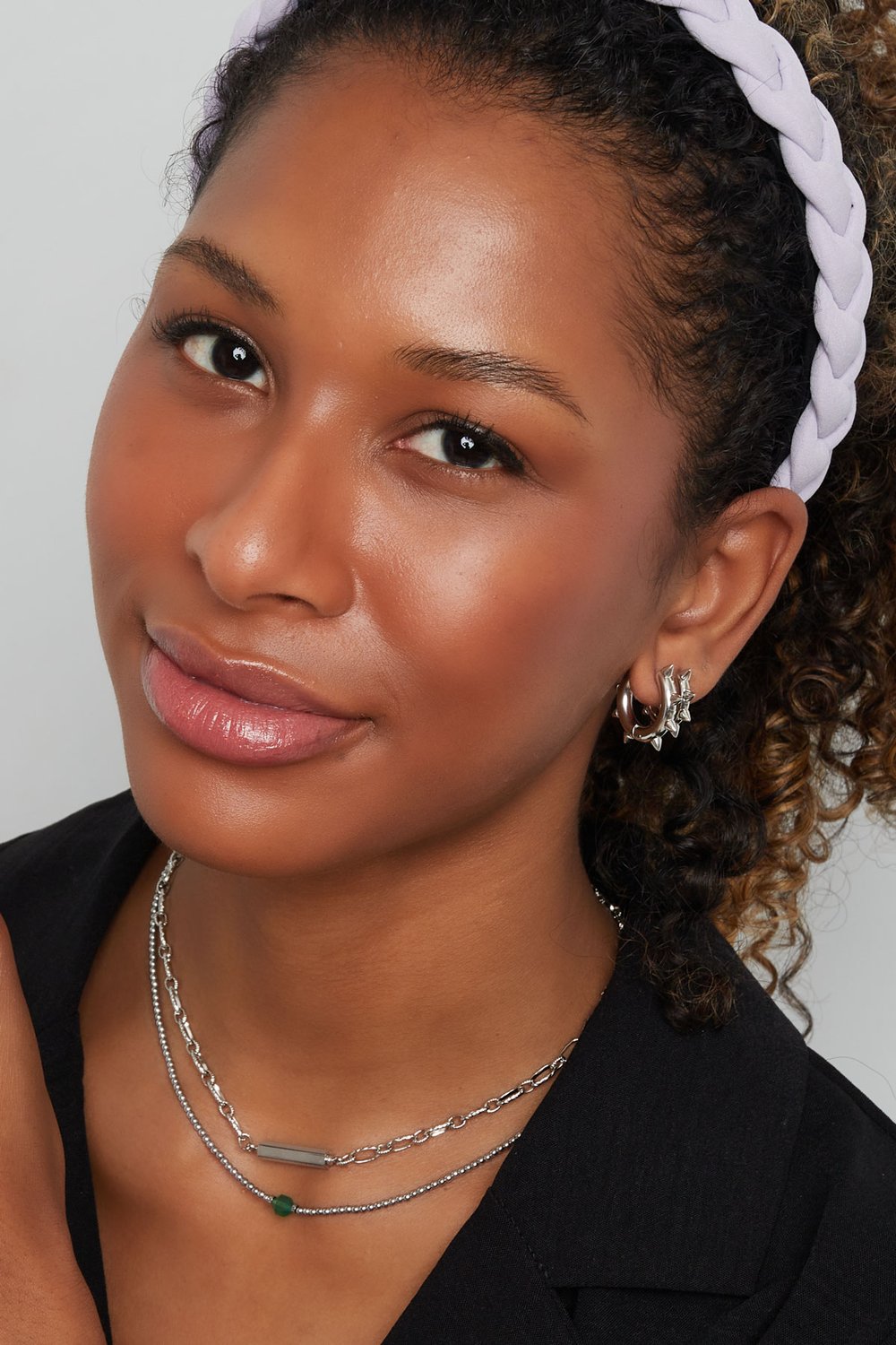 Earrings round spikes small - silver color Stainless Steel h5Picture3