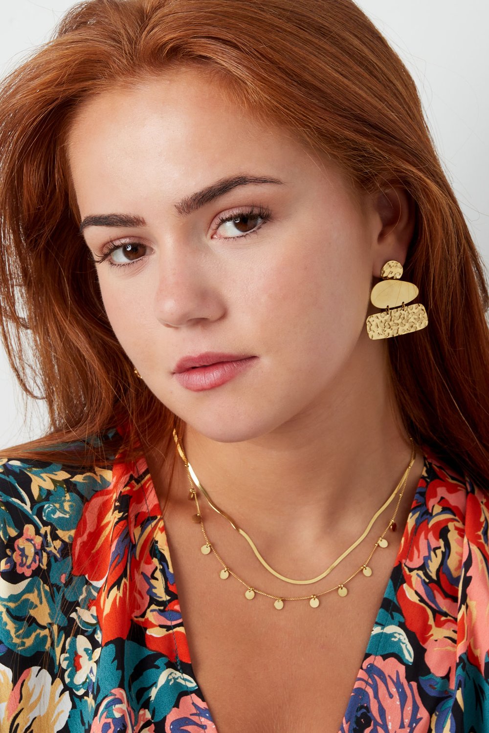 boucles d'oreilles irrégulières en acier inoxydable h5Image4