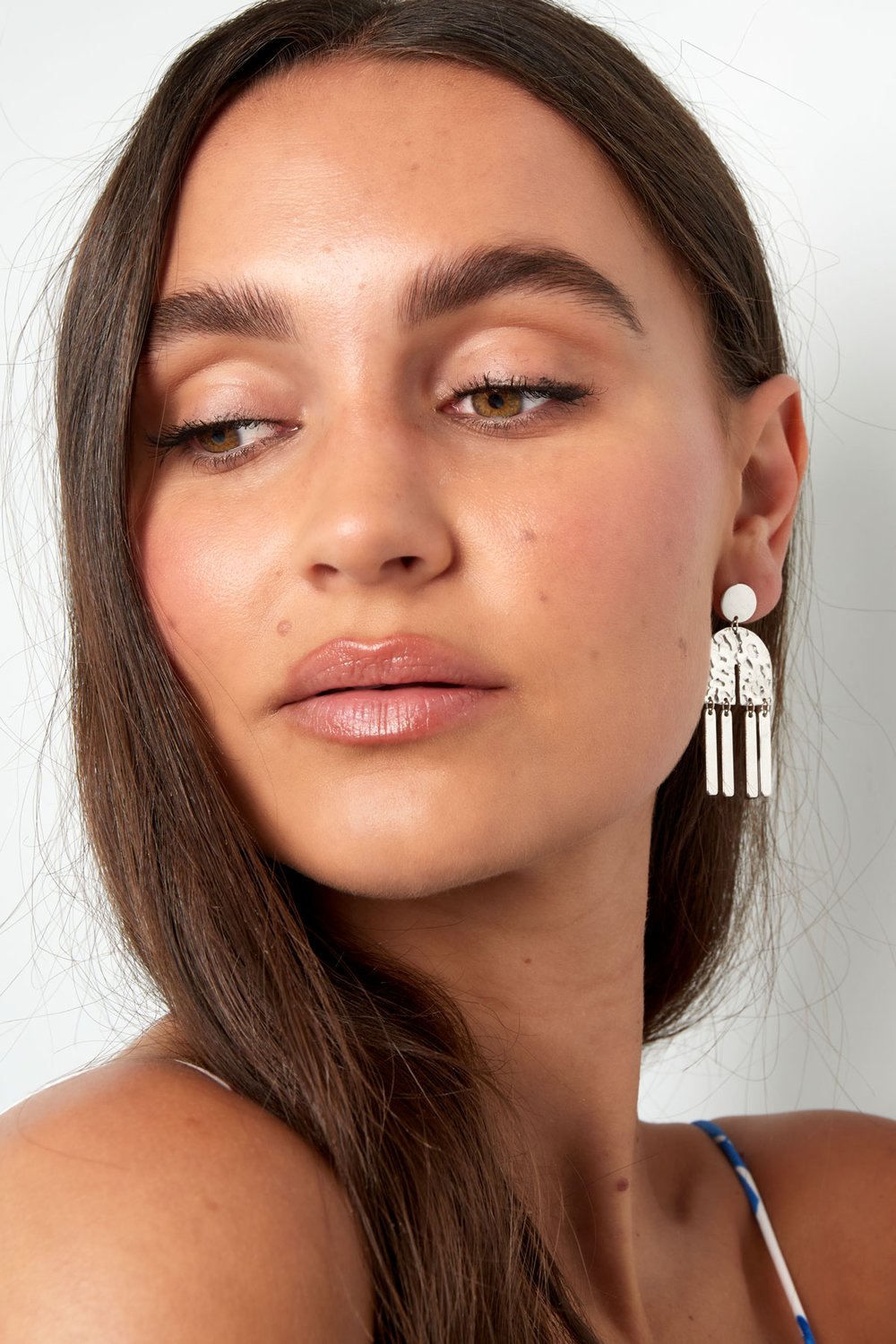 Statement earrings half arch - silver color Stainless Steel h5Picture2