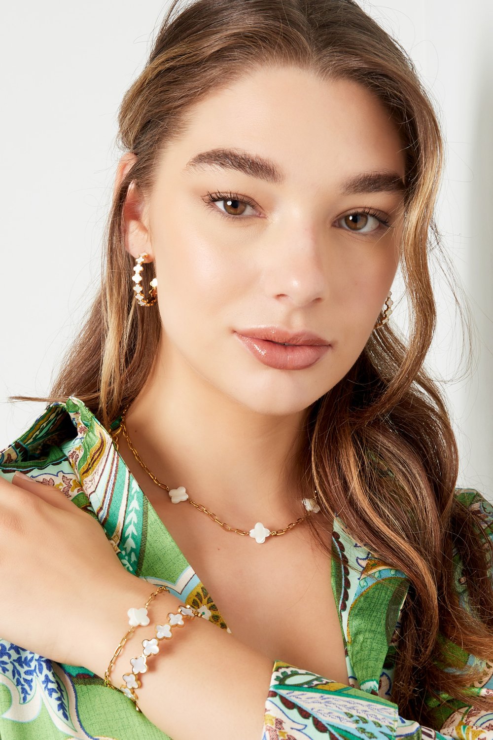 Link bracelet clover - Gold Color Stainless Steel h5Picture3