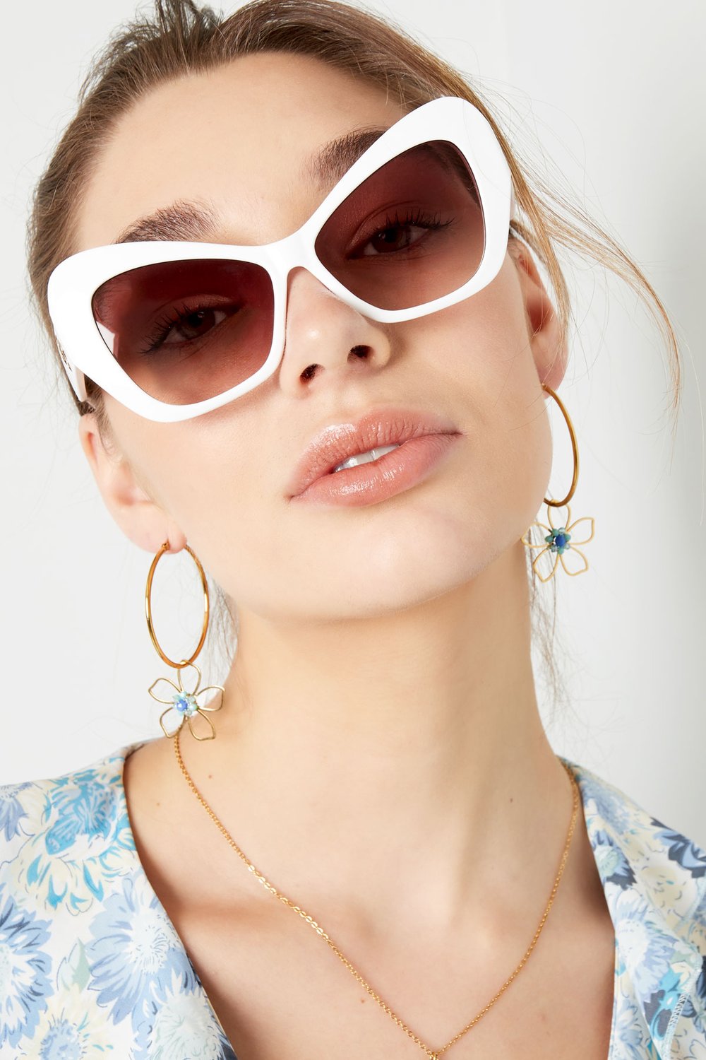 Earrings flower charm - multi Stainless Steel h5Picture3