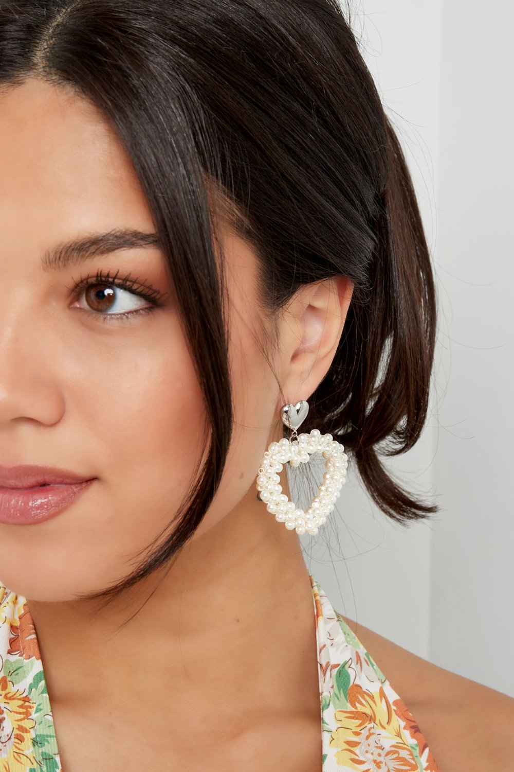 Ohrringe Herzperlen - Goldfarbe Kupfer h5Bild2