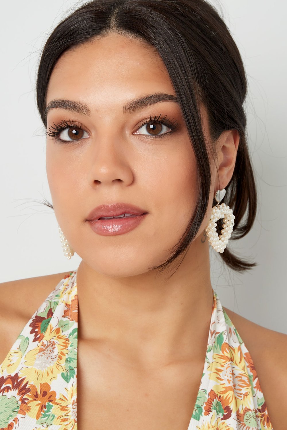 Ohrringe Herzperlen - Goldfarbe Kupfer h5Bild3