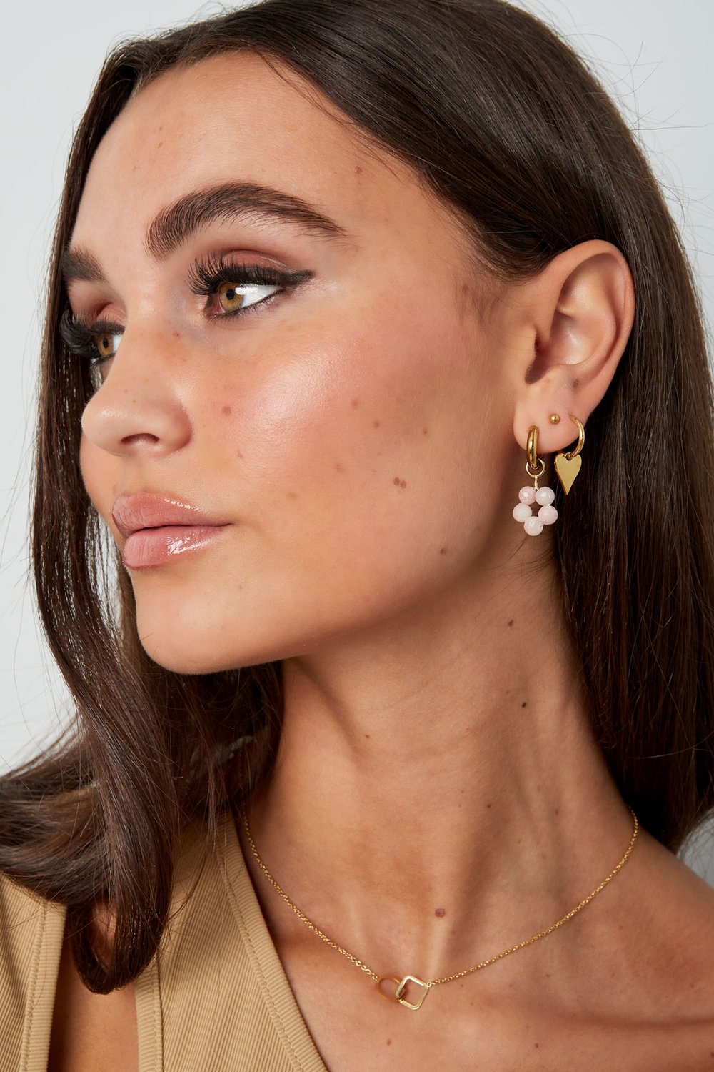 Boncuklu çiçekli küpe h5Resim2