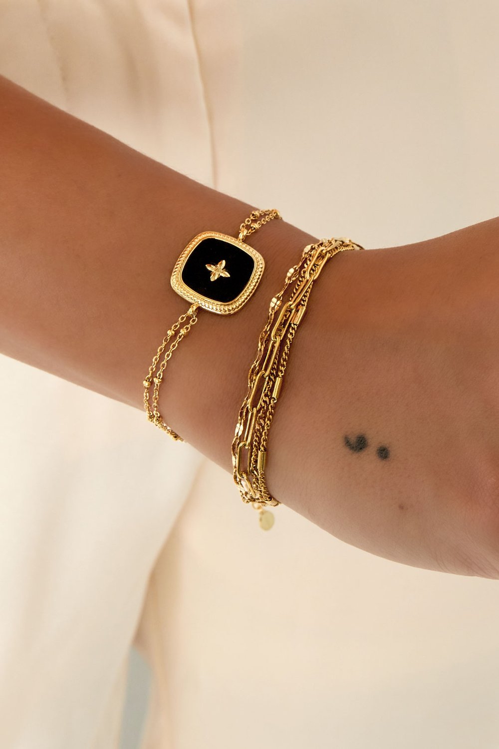 double bracelet square charm Picture2