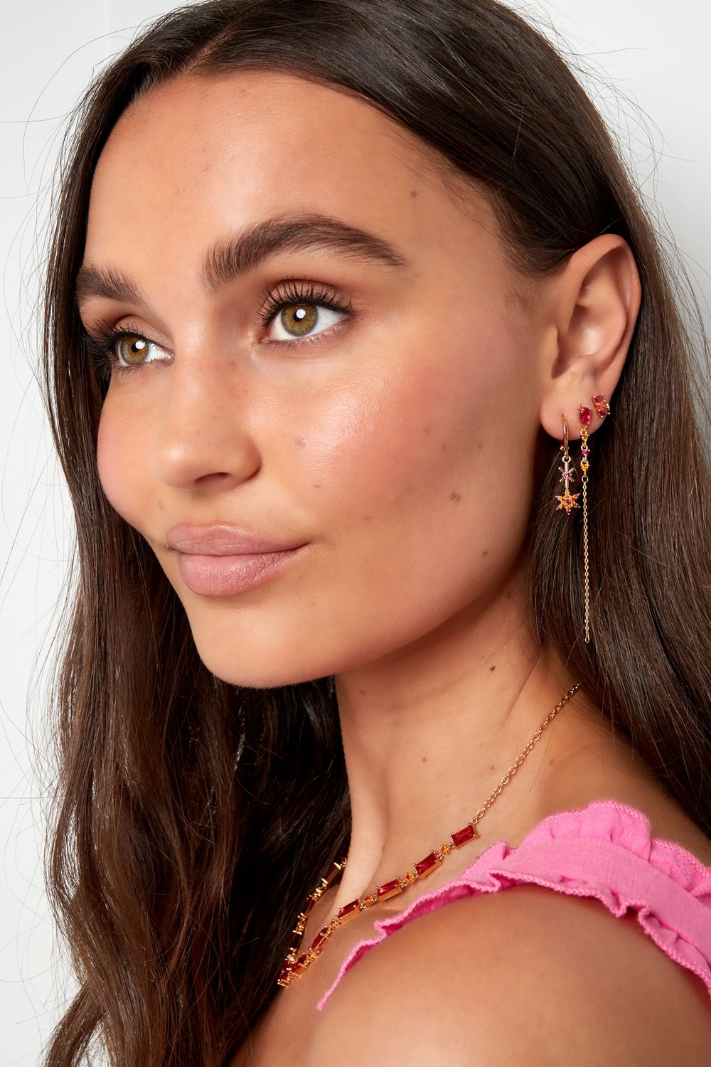 Ohr-Party-Zirkon - Goldfarbe Kupfer Bild3