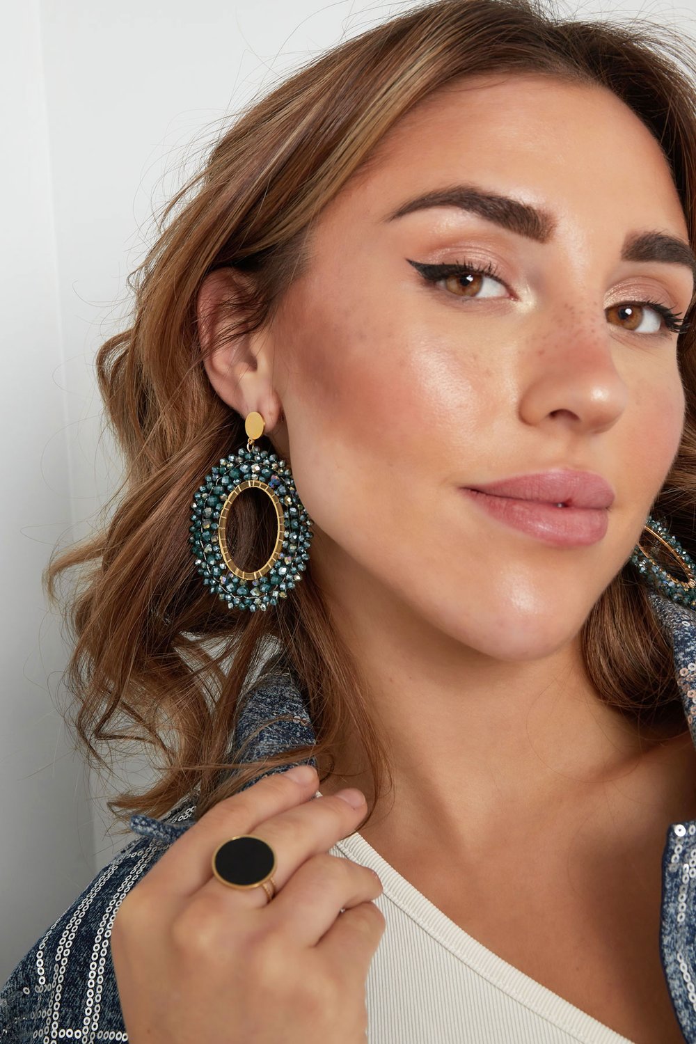 Earrings beads party - white Stainless Steel h5Picture7