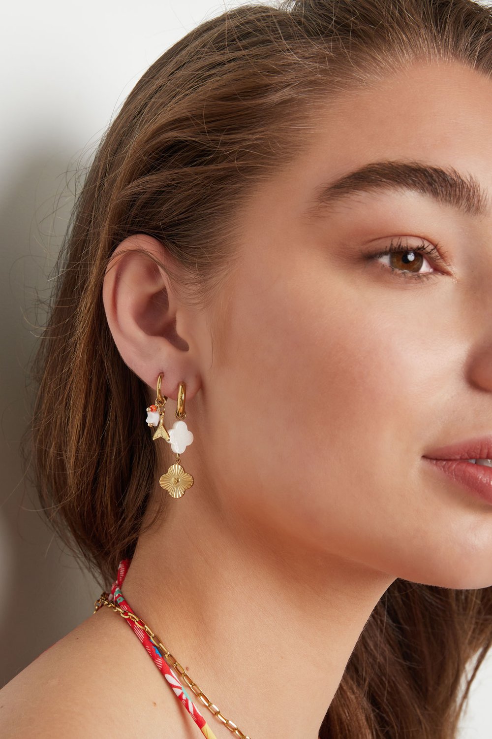 orecchini charm party - acciaio inossidabile color colore oro Immagine2