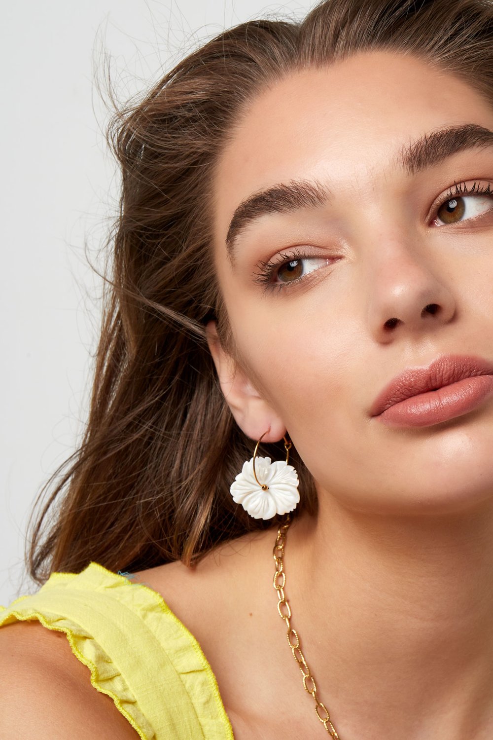 Earrings seashell flower - Gold Color Stainless Steel h5Picture3