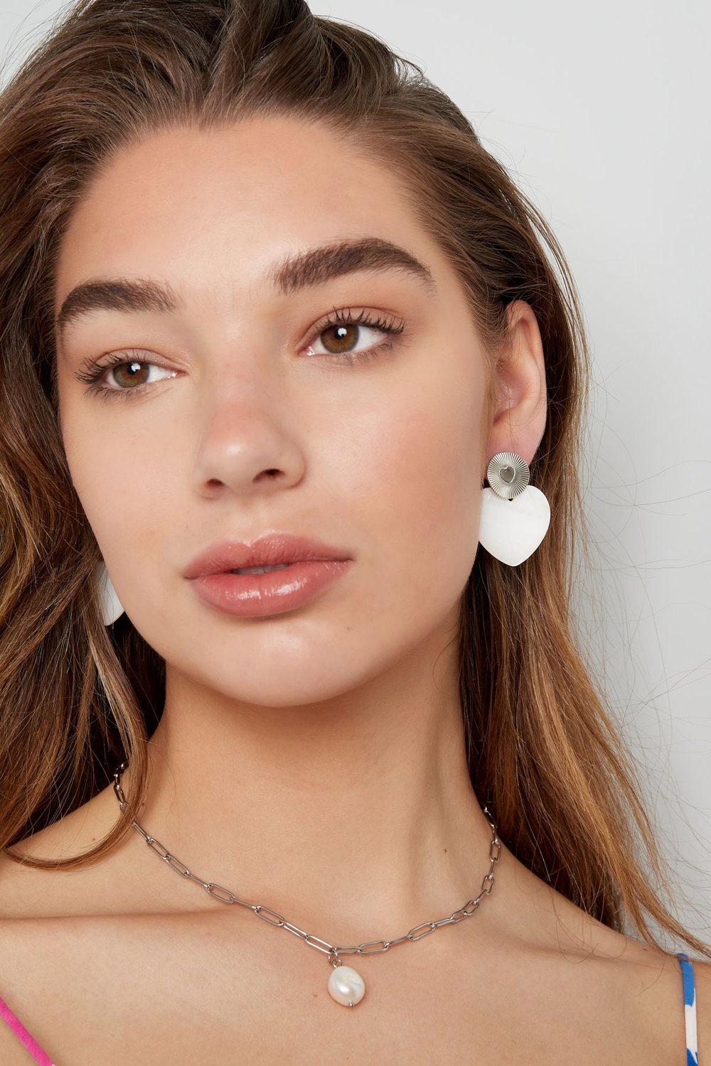 Orecchini cuore e moneta cuore - argento Acciaio inossidabile h5Immagine4