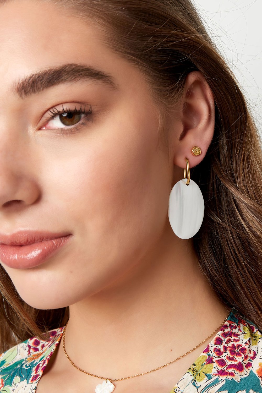 Earrings big coin - silver color Stainless Steel h5Picture3