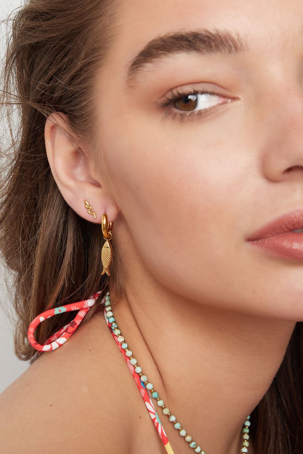 Earrings with fish charm - silver color Stainless Steel h5Picture2