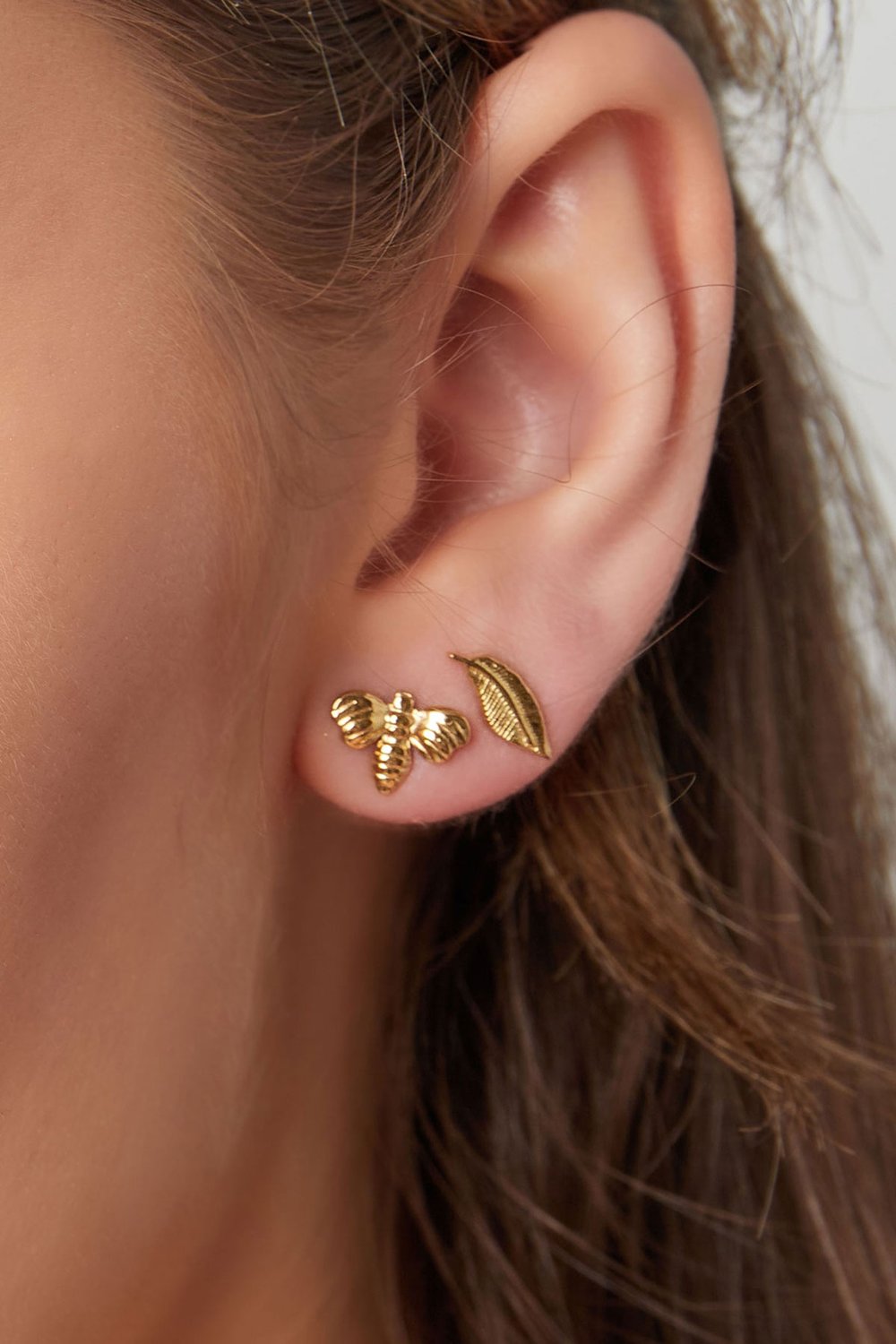 Ear stud feather - Gold Color Stainless Steel h5Picture3