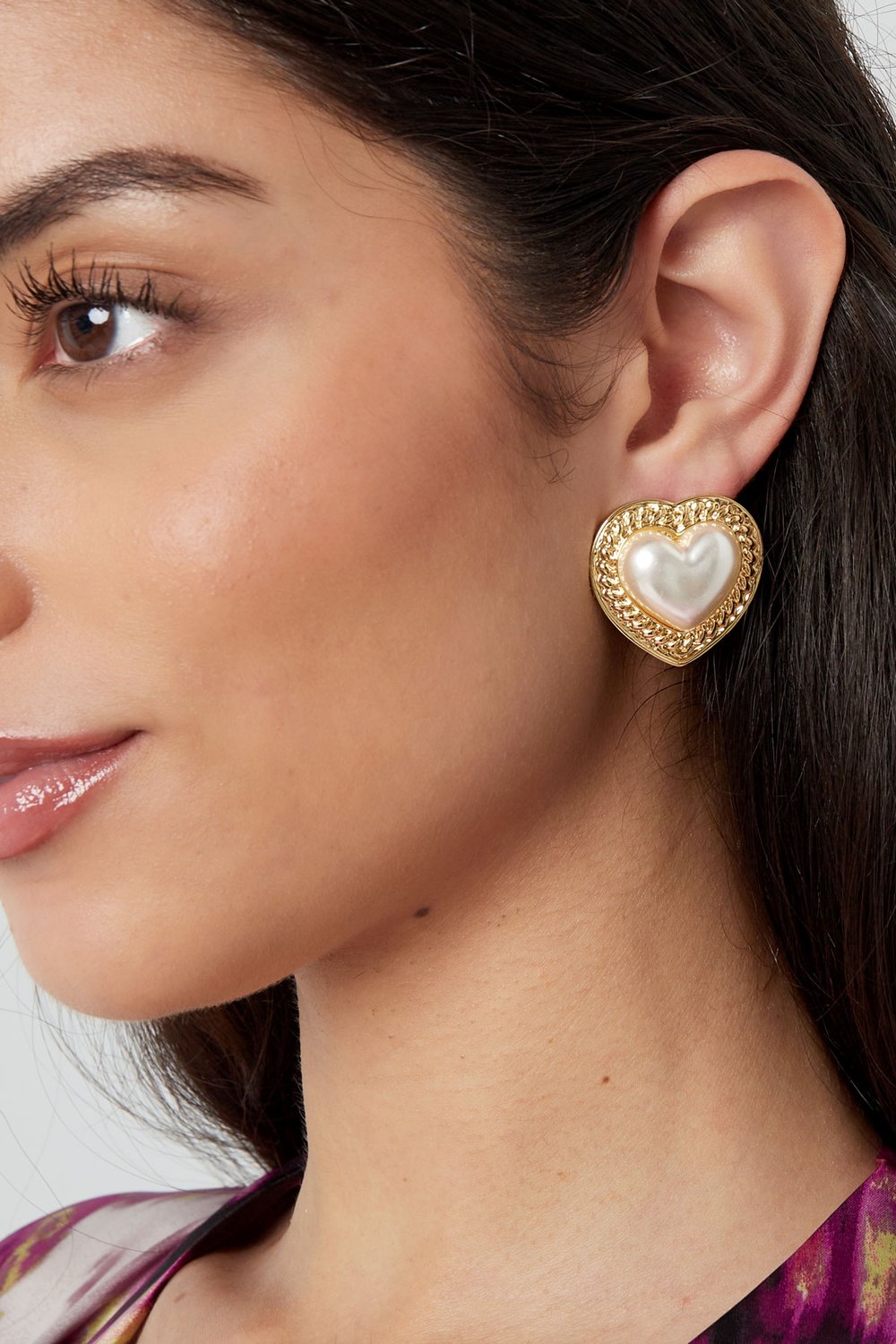 earrings heart pearl Picture3