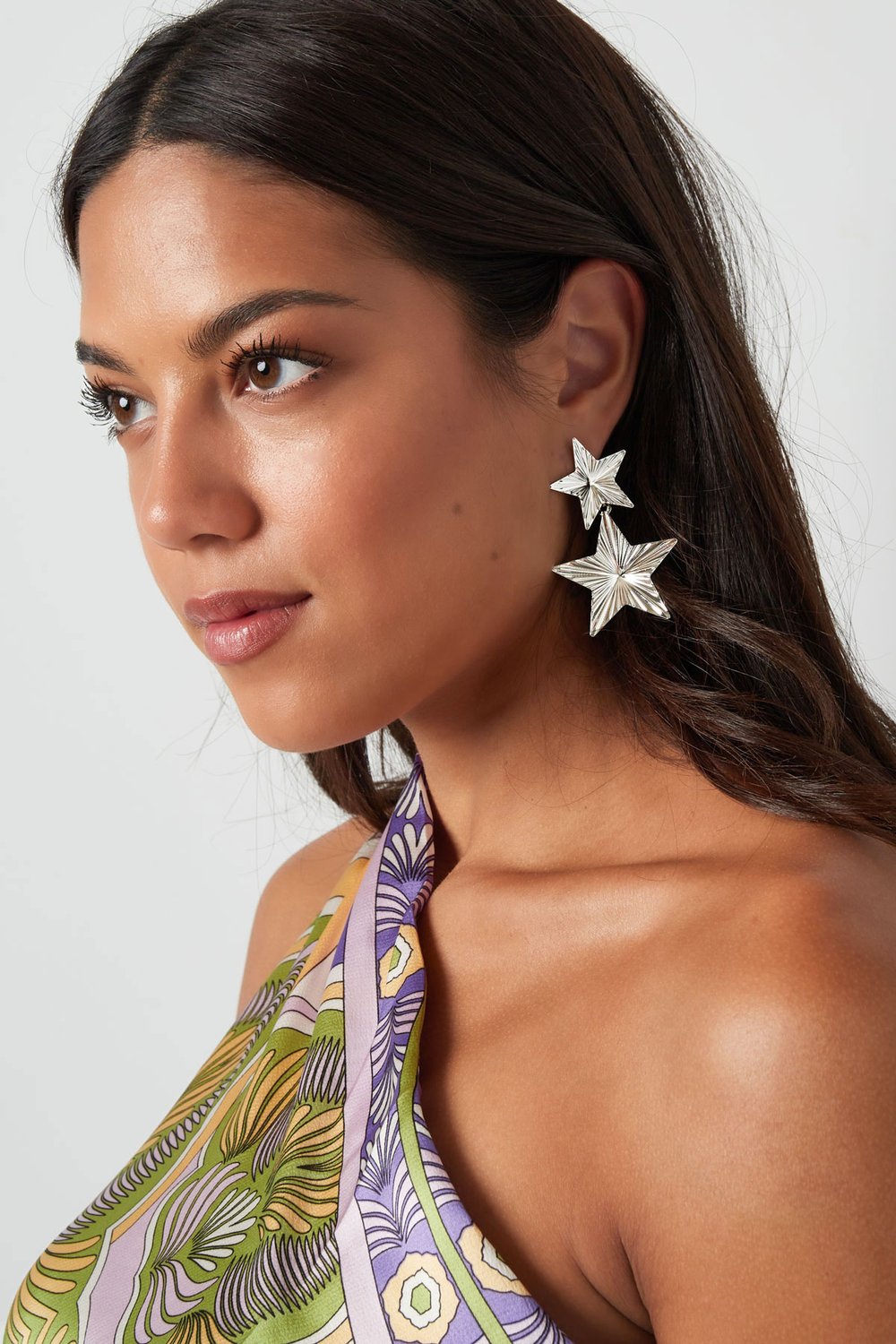 earrings 2 stars with print Picture2