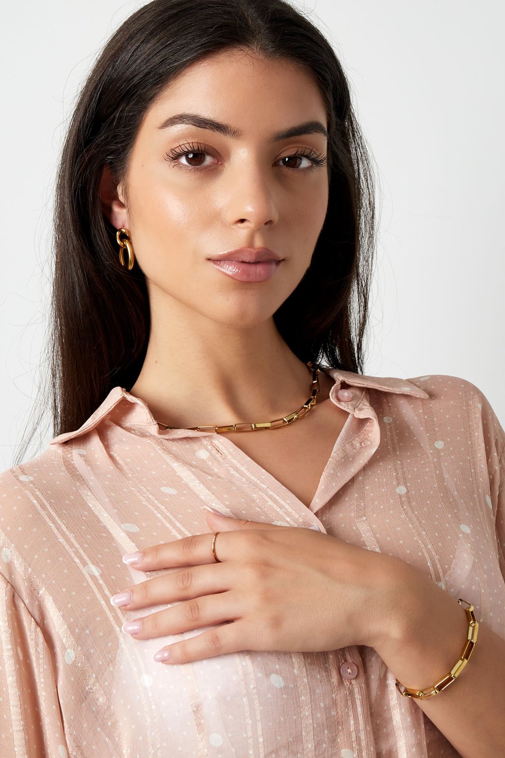 bracelet rectangular links Picture4