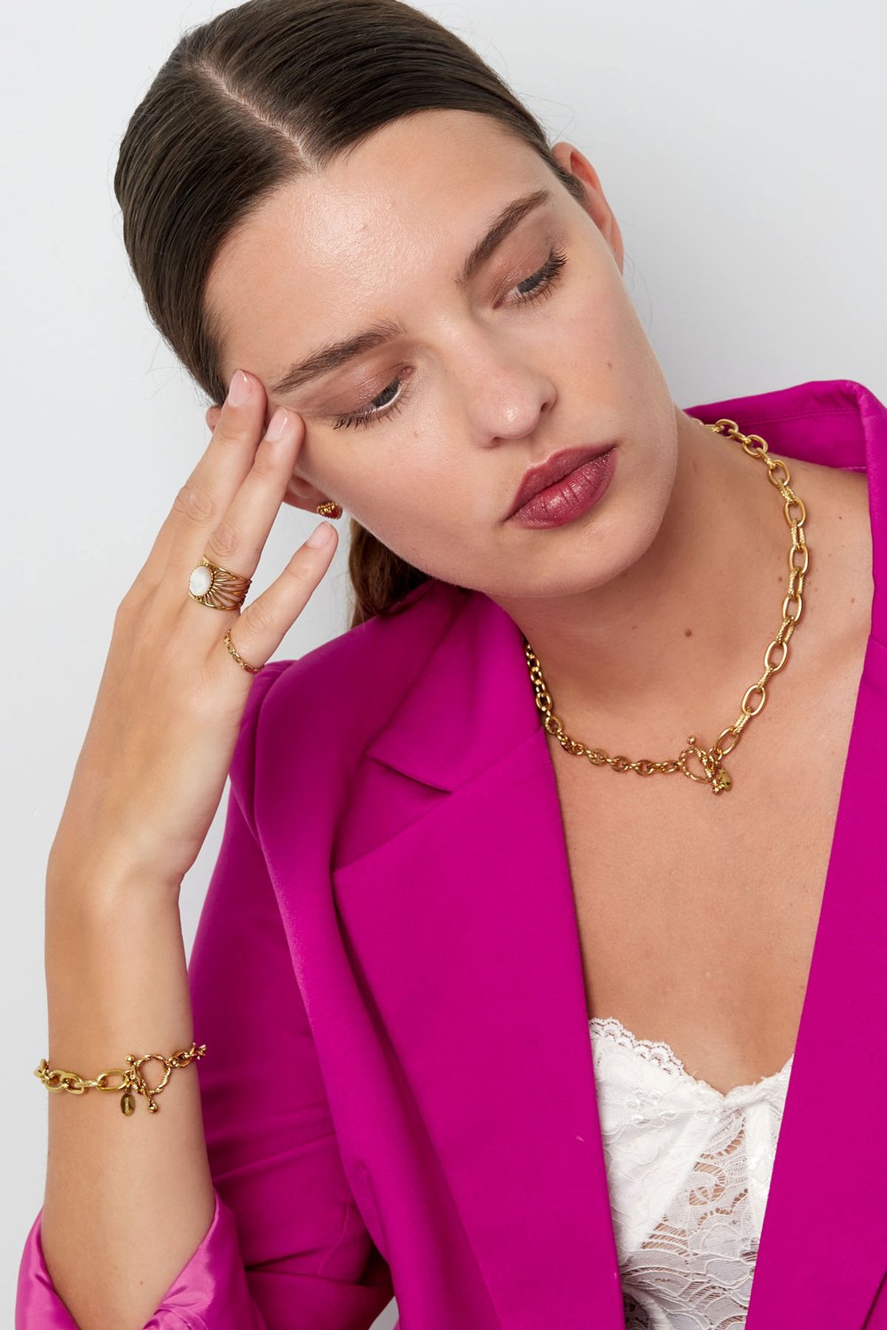 Bracelet links from small to large - Silver Color color Picture2