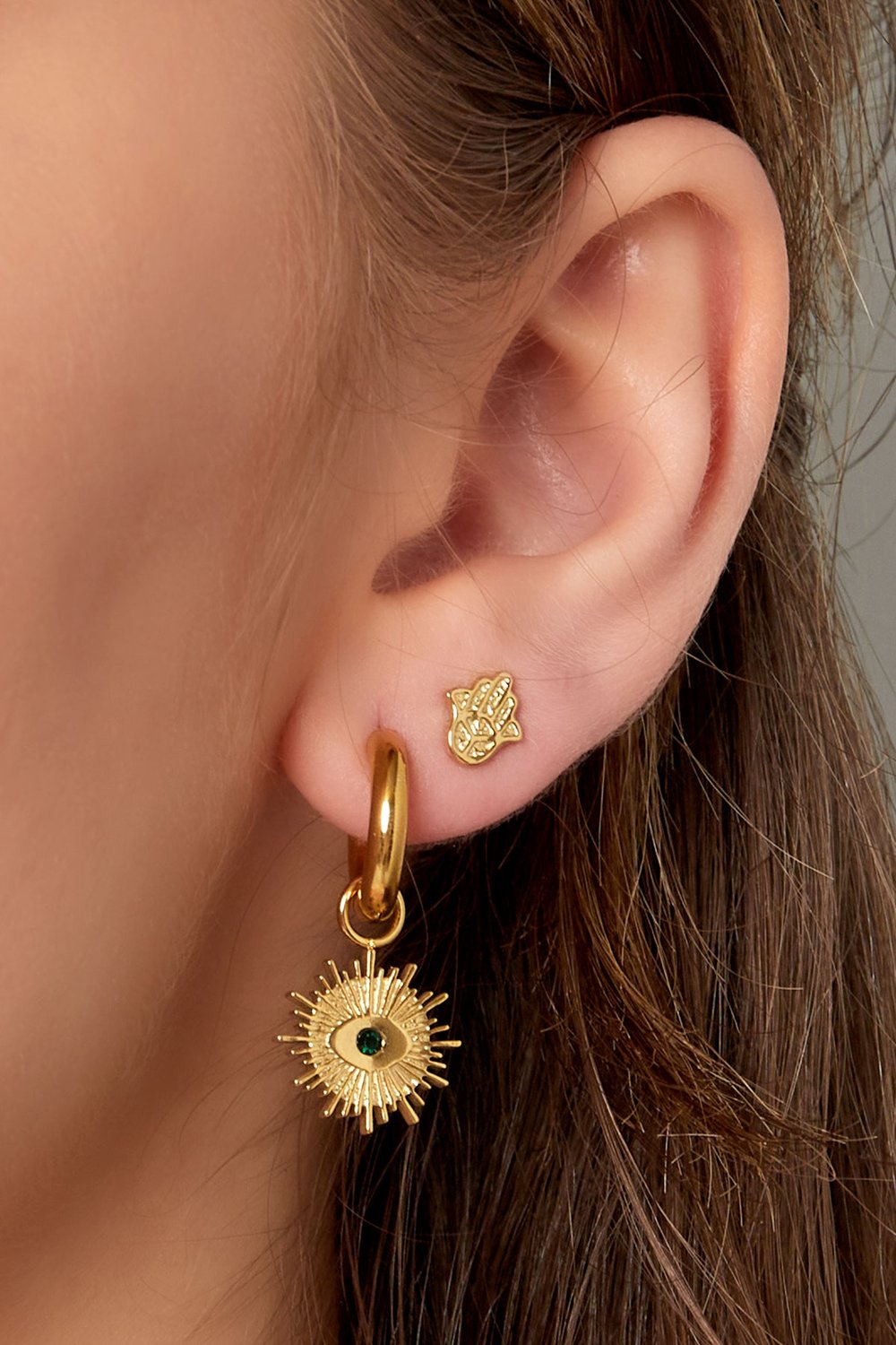 Ear studs hand - Silver Color color Picture3