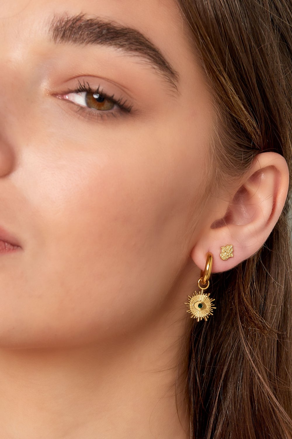 Ear studs hand - Silver Color color Picture4