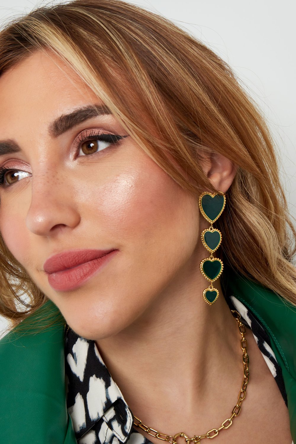 Earrings 4 hearts in a row Picture2