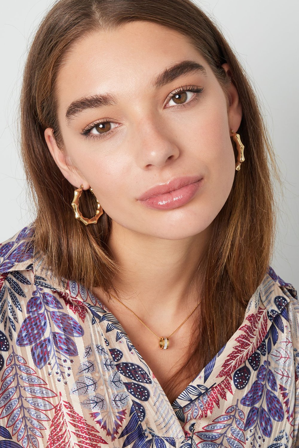 Earrings round twists - Silver Color color h5Picture2