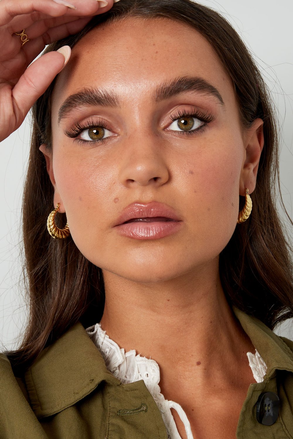 Earrings aesthetic twisted - Silver Color color h5Picture2