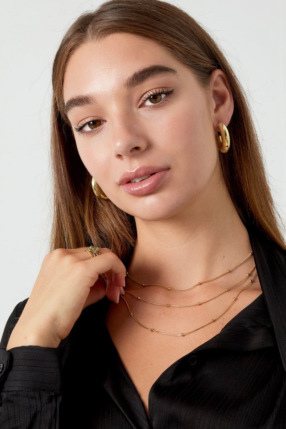 earrings basic thick half moon Picture4